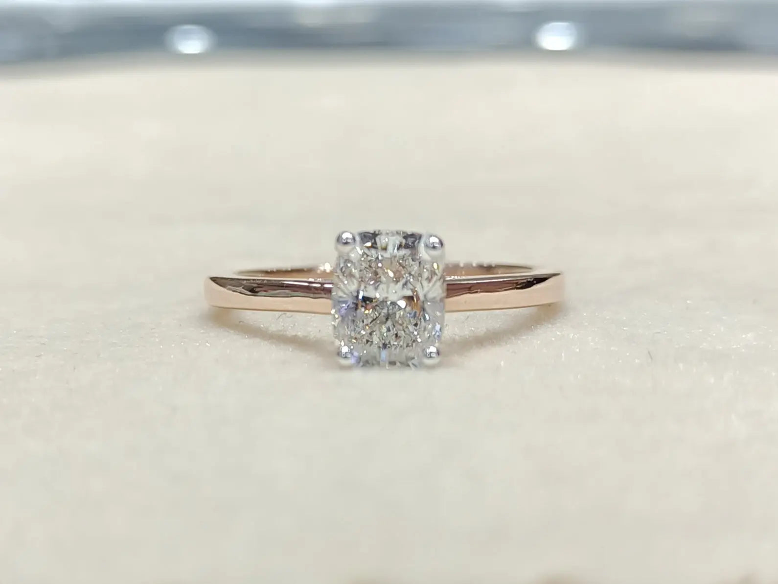 2.15 CTW CUSHION CUT DIAMOND WEDDING RING SET H SI1 (Includes a Matching Wedding  Ring)